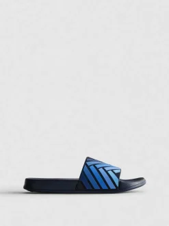 Gestreifte Badesandalen
