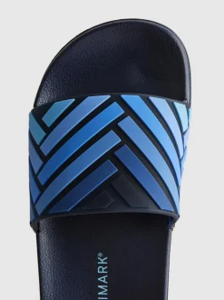 Gestreifte Badesandalen