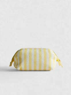 Gestreifte Mini-Make-up-Tasche aus Frottee
