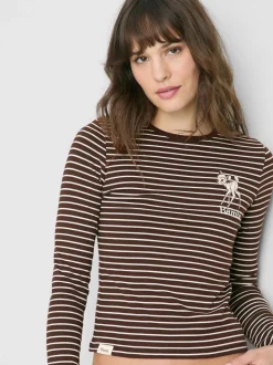 Gestreifter „Disney Bambi“ Schlafanzug aus Baumwolle mit Shorts