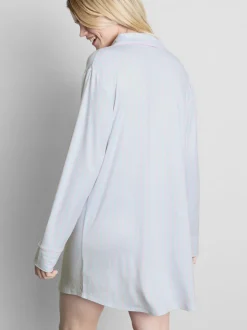 Gestreiftes Boyfriend-Nachthemd im Oversized-Look