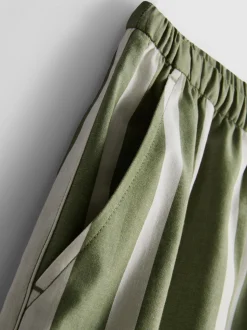Gestreifte Shorts aus Baumwollpopeline