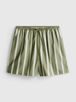 Gestreifte Shorts aus Baumwollpopeline