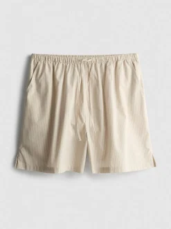 Gestreifte Shorts aus Baumwollpopeline