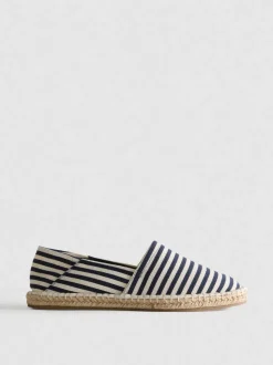 Gestreifte Slip-on-Espadrilles