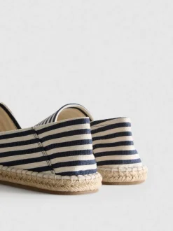 Gestreifte Slip-on-Espadrilles