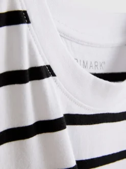 Gestreiftes T-Shirt mit Rundhalsausschnitt