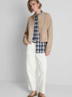 Gestrickter Bomber-Cardigan