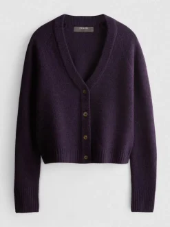Gestrickter Cardigan mit V-Ausschnitt