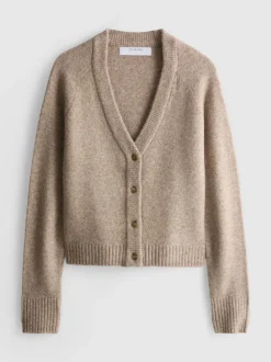 Gestrickter Cardigan mit V-Ausschnitt