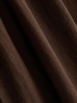 Gestuftes „The Edit“ Midikleid aus Leinengemisch
