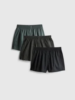 Gewebte Boxershorts, 3er-Pok