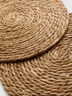 Gewebte, runde Platzdeckchen, 2er-Pack