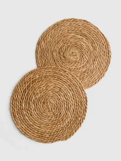 Gewebte, runde Platzdeckchen, 2er-Pack