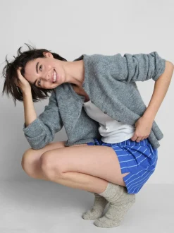 Gewebte Schlafanzugshorts aus Baumwolle