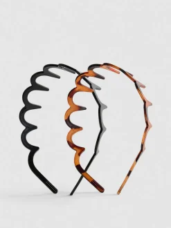 Gewellte Haarreifen, 2er-Pack