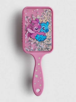 Glitzernde „Disney Stitch“ Paddel-Haarbürste