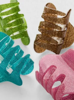 Glitzernde Haarklammern, 4er-Pack