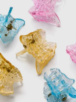 Glitzernde Schmetterlings-Haarklammern, 8er-Pack