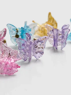 Glitzernde Schmetterlings-Haarklammern, 8er-Pack