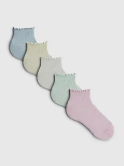 Glitzernde Socken mit hohem Baumwollanteil, 5er-Pack