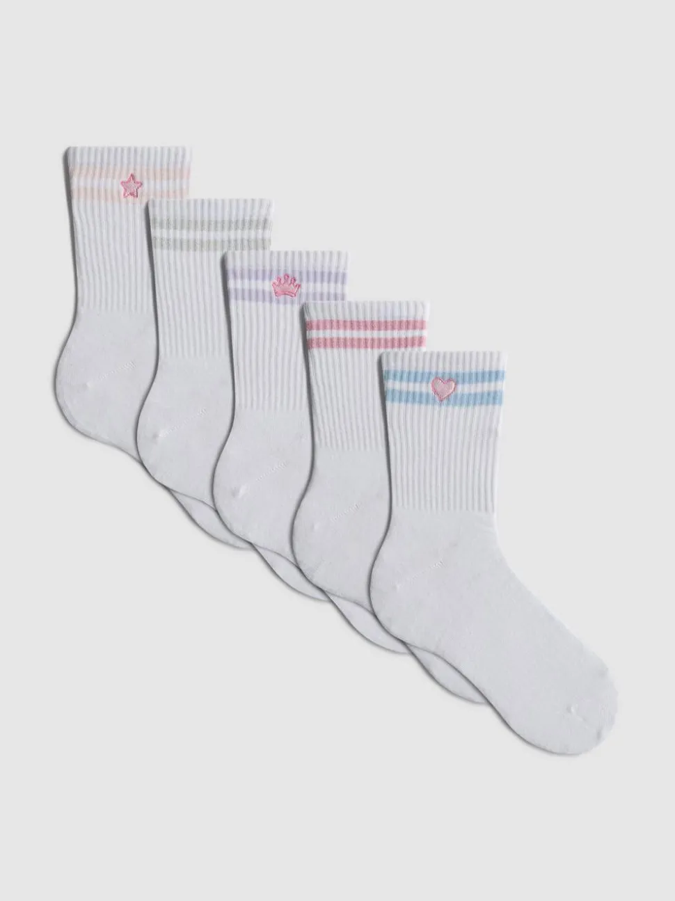 Glitzernde Sportsocken, 5er-Pack