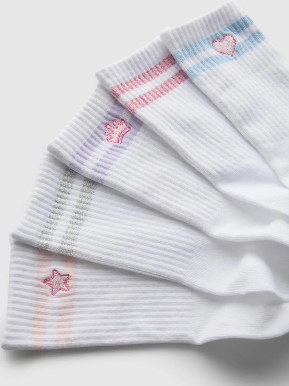 Glitzernde Sportsocken, 5er-Pack