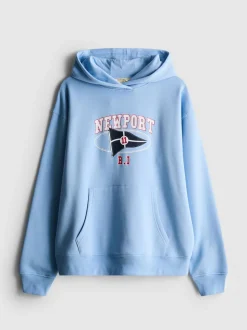 Grafik-Hoodie aus Baumwollmischung