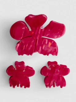 Haarklammern in Blumenform, 3er-Pack