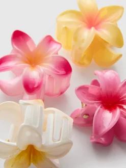 Haarspangen in Blumenform, 4er-Pack