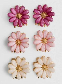Haarspangen in Blumenform, 6er-Pack