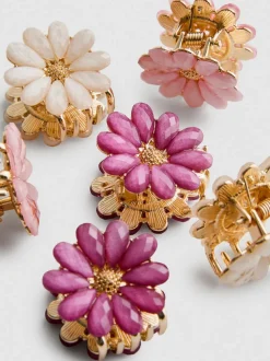 Haarspangen in Blumenform, 6er-Pack