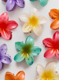 Haarspangen in Blumenform, 10er-Pack