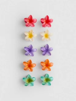 Haarspangen in Blumenform, 10er-Pack