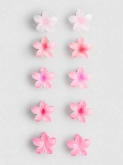 Haarspangen in Blumenform, 10er-Pack