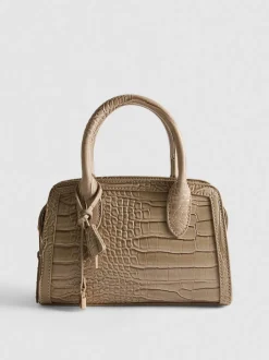 Handtasche in Kroko-Optik