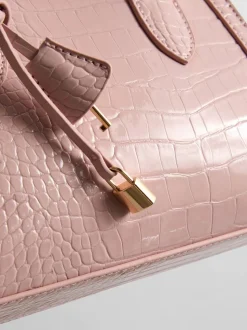 Handtasche in Kroko-Optik