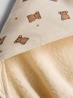 Handtuch mit Kapuze und Bärenmuster