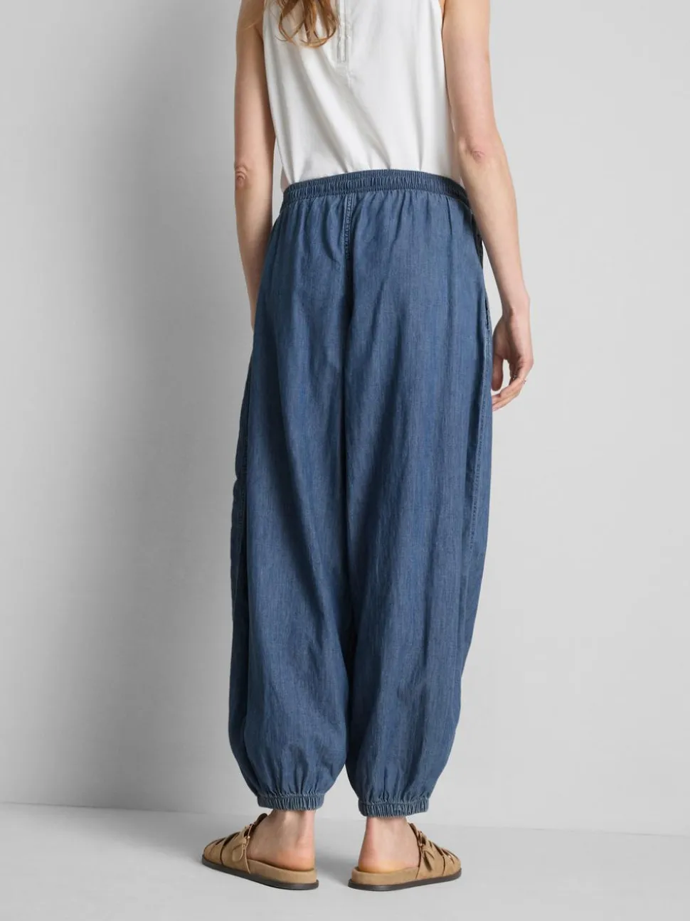 Haremshose aus Baumwoll-Denim