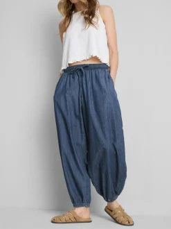 Haremshose aus Baumwoll-Denim