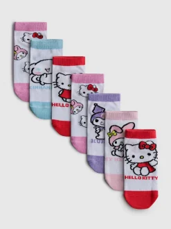 „Hello Kitty“ Sneakersocken, 7er-Pack
