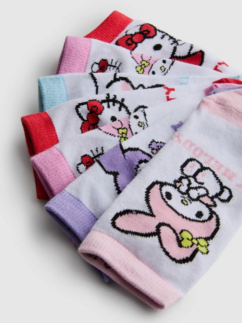 „Hello Kitty“ Sneakersocken, 7er-Pack