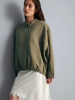 Hemdjacke mit Kragen und Reißverschluss