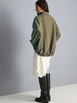 Hemdjacke mit Kragen und Reißverschluss