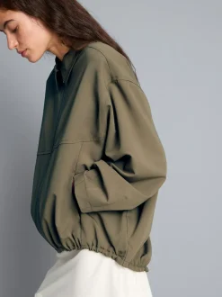 Hemdjacke mit Kragen und Reißverschluss