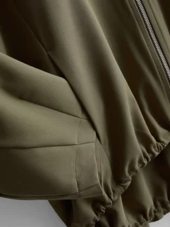 Hemdjacke mit Kragen und Reißverschluss