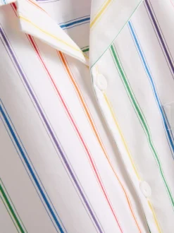 Hemd mit Pride-Streifen und Reverskragen