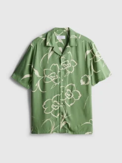 Hemd mit Reverskragen und Blumenmuster