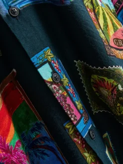 Hemd mit Reverskragen und Resort-Print
