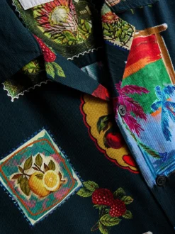 Hemd mit Reverskragen und Resort-Print